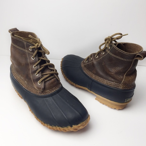 Eddie Bauer Shoes - Eddie Bauer Tan/Blue Duck Boot